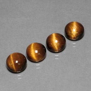Achetez naturel ct marron tiger's eye gems, coupe roude, en provenance thaïlande chez gemselect. en stock, livraison internationale!