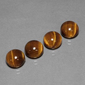 Achetez naturel ct marron tiger's eye gems, coupe roude, en provenance thaïlande chez gemselect. en stock, livraison internationale!
