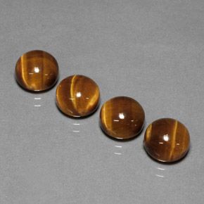 Achetez naturel ct marron tiger's eye gems, coupe roude, en provenance thaïlande chez gemselect. en stock, livraison internationale!