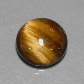 Tiger's eye marron naturelle coupe roude, 11,12 ct, opaque
