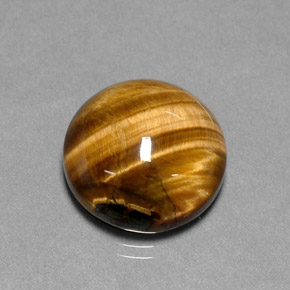 Oeil de Tigre Or Brun naturelle Coupe roude, 11.83 ct, Opaque