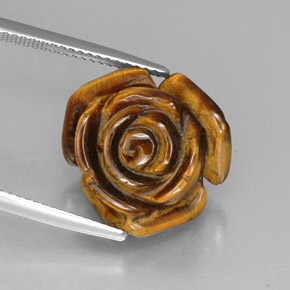 Tiger's eye multicolore naturelle forme fantaisie, 12,32 ct, opaque