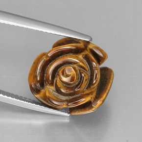 Tiger's eye multicolore naturelle forme fantaisie, 12,41 ct, opaque