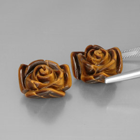 Achetez naturel ct marron tiger's eye gems, forme fantaisie, en provenance thaïlande chez gemselect. en stock, livraison internationale!