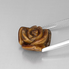 Oeil de Tigre Or Brun naturelle Forme fantaisie, 10.71 ct, Opaque