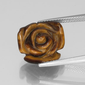 Tiger's eye marron naturelle forme fantaisie, 9,71 ct, opaque