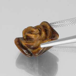 Tiger's eye marron naturelle forme fantaisie, 9,71 ct, opaque