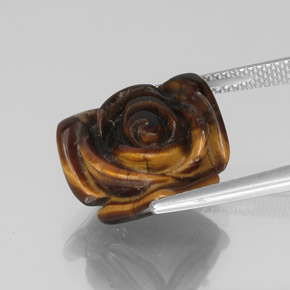 Tiger's eye marron naturelle forme fantaisie, 10,61 ct, opaque