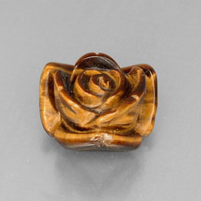 Tiger's eye marron naturelle forme fantaisie, 12,81 ct, opaque