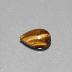 Oeil de Tigre Or Brun naturelle En forme de poire, 5.01 ct, Opaque