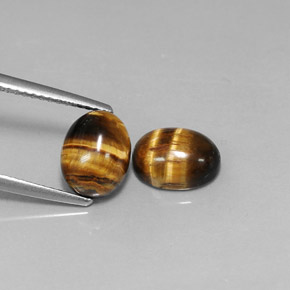 Achetez naturel ct Or Brun Oeil de Tigre gems, Coupe ovale, En provenance Thaïlande chez GemSelect. En stock, livraison internationale!