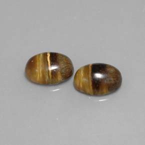 Achetez naturel ct marron tiger's eye gems, coupe ovale, en provenance thaïlande chez gemselect. en stock, livraison internationale!