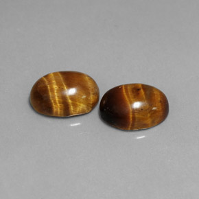 Achetez naturel ct marron tiger's eye gems, coupe ovale, en provenance thaïlande chez gemselect. en stock, livraison internationale!