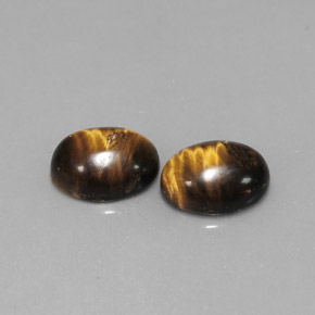 Achetez naturel ct marron tiger's eye gems, coupe ovale, en provenance thaïlande chez gemselect. en stock, livraison internationale!