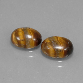 Achetez naturel ct marron tiger's eye gems, coupe ovale, en provenance namibie chez gemselect. en stock, livraison internationale!