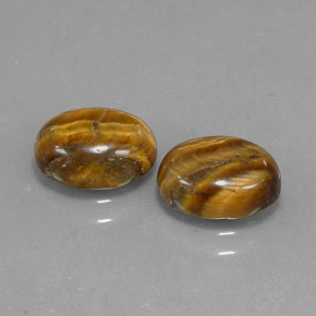 Achetez naturel ct Or Brun Oeil de Tigre gems, Coupe ovale, En provenance Namibie chez GemSelect. En stock, livraison internationale!