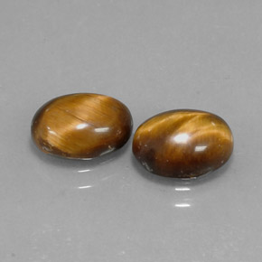 Tiger's eye marron naturelle coupe ovale, 1,59 ct, opaque