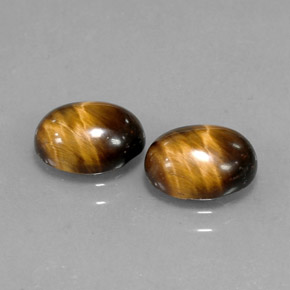 Achetez naturel ct marron doré œil de tigre gems, coupe ovale, en provenance namibie chez gemselect. en stock, livraison internationale!