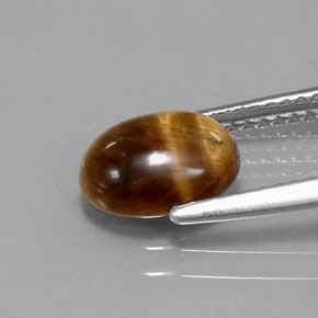 Oeil de Tigre Or Brun naturelle Coupe ovale, 1.60 ct, Opaque