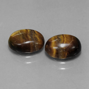 Achetez naturel ct marron tiger's eye gems, coupe ovale, en provenance thaïlande chez gemselect. en stock, livraison internationale!