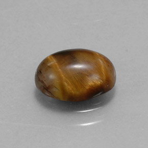Tiger's eye marron naturelle coupe ovale, 1,55 ct, opaque
