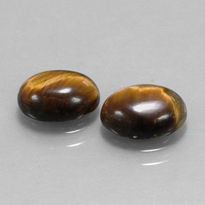 Achetez naturel ct marron tiger's eye gems, coupe ovale, en provenance thaïlande chez gemselect. en stock, livraison internationale!