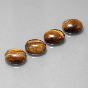 Achetez naturel ct marron tiger's eye gems, coupe ovale, en provenance thaïlande chez gemselect. en stock, livraison internationale!
