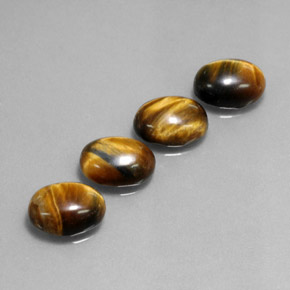 Achetez naturel ct marron tiger's eye gems, coupe ovale, en provenance thaïlande chez gemselect. en stock, livraison internationale!