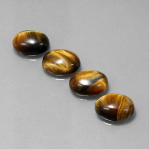 Achetez naturel ct marron tiger's eye gems, coupe ovale, en provenance thaïlande chez gemselect. en stock, livraison internationale!