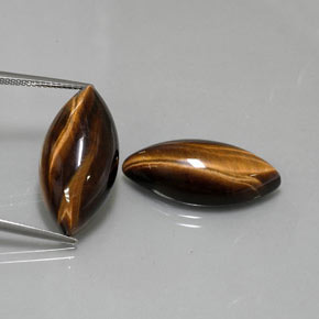 Achetez naturel ct marron tiger's eye gems, marquise, en provenance thaïlande chez gemselect. en stock, livraison internationale!