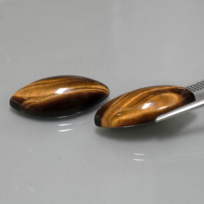 Achetez naturel ct marron tiger's eye gems, marquise, en provenance thaïlande chez gemselect. en stock, livraison internationale!