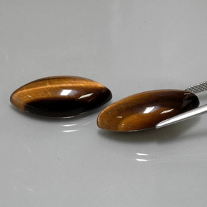 Achetez naturel ct Or Brun Oeil de Tigre gems, Marquise, En provenance Thaïlande chez GemSelect. En stock, livraison internationale!