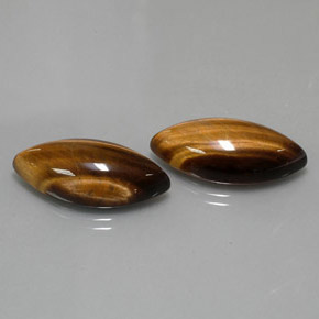Achetez naturel ct marron tiger's eye gems, marquise, en provenance thaïlande chez gemselect. en stock, livraison internationale!