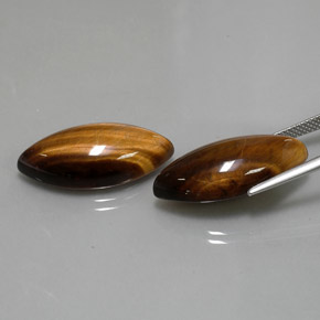 Achetez naturel ct marron tiger's eye gems, marquise, en provenance thaïlande chez gemselect. en stock, livraison internationale!
