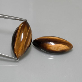 Achetez naturel ct marron tiger's eye gems, marquise, en provenance thaïlande chez gemselect. en stock, livraison internationale!