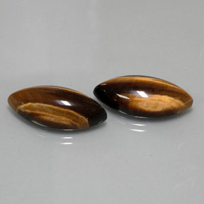 Achetez naturel ct marron tiger's eye gems, marquise, en provenance thaïlande chez gemselect. en stock, livraison internationale!