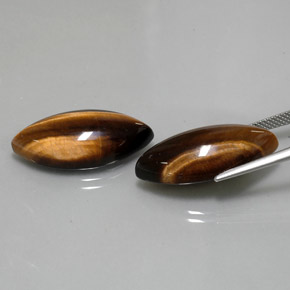 Achetez naturel ct marron tiger's eye gems, marquise, en provenance thaïlande chez gemselect. en stock, livraison internationale!