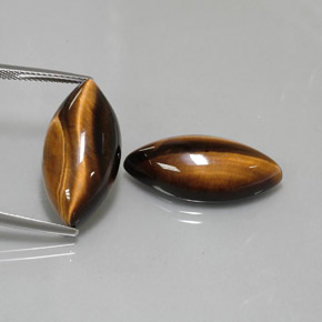 Achetez naturel ct marron tiger's eye gems, marquise, en provenance thaïlande chez gemselect. en stock, livraison internationale!