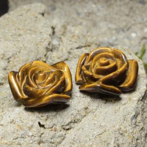 Achetez naturel 20,93ct marron tiger's eye gems, taille fleur, en provenance thaïlande chez gemselect. en stock, livraison internationale!