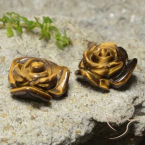Shop natural 20.21ct Marron chaud Œil de tigre gems, Taille Fleur, from Thaïlande at GemSelect. In stock, global shipping!