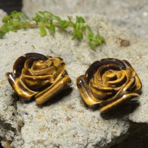 Achetez naturel 24,14ct marron tiger's eye gems, taille fleur, en provenance thaïlande chez gemselect. en stock, livraison internationale!