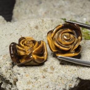 Achetez naturel 25,22ct marron tiger's eye gems, taille fleur, en provenance thaïlande chez gemselect. en stock, livraison internationale!