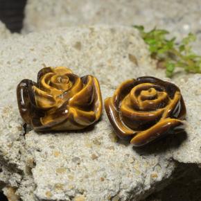 Achetez naturel 25,22ct marron tiger's eye gems, taille fleur, en provenance thaïlande chez gemselect. en stock, livraison internationale!