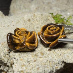 Achetez naturel 25,22ct marron tiger's eye gems, taille fleur, en provenance thaïlande chez gemselect. en stock, livraison internationale!