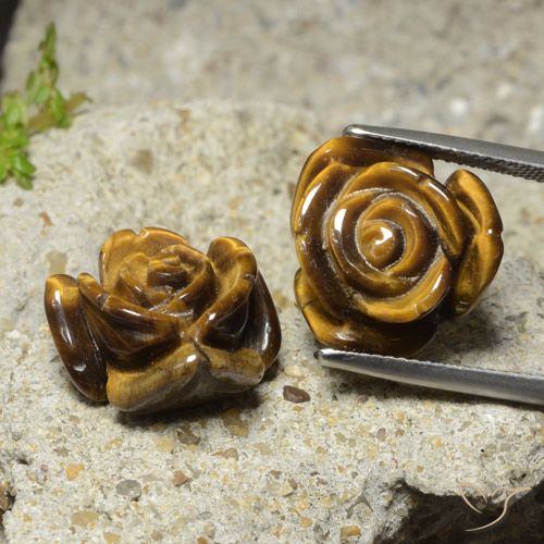 Achetez naturel 22,12ct marron tiger's eye gems, taille fleur, en provenance thaïlande chez gemselect. en stock, livraison internationale!