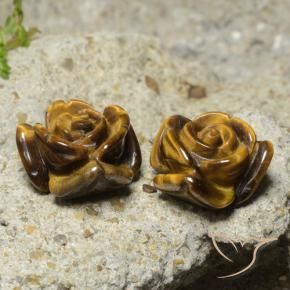 Achetez naturel 22,12ct marron tiger's eye gems, taille fleur, en provenance thaïlande chez gemselect. en stock, livraison internationale!