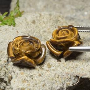 Achetez naturel 22,12ct marron tiger's eye gems, taille fleur, en provenance thaïlande chez gemselect. en stock, livraison internationale!