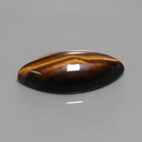 Tiger's eye marron naturelle marquise, 13,03 ct, opaque