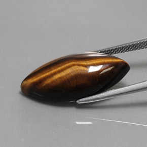 Tiger's eye marron naturelle marquise, 13,03 ct, opaque