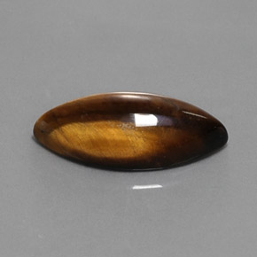 Oeil de Tigre Or Brun naturelle Marquise, 12.68 ct, Opaque
